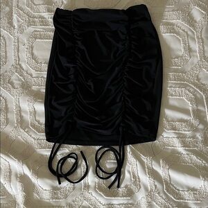 Black Ruched Skirt